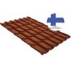 Металлочерепица классик GL 0,5 GreenCoat Pural RR 750 кирпично-красный (RAL 8004 терракота) Металлочерепица классик GL 0,5 GreenCoat Pural RR 750 кирпично-красный (RAL 8004 терракота)