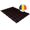 Металлочерепица классик GL 0,5 Quarzit RAL 8017 шоколад Metallic