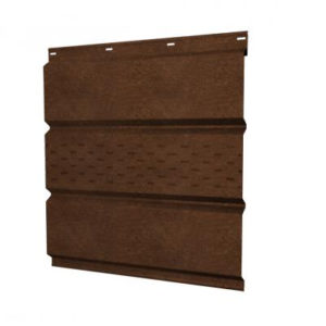 Софит металлический центральная перфорация 0,45 Print Twincolor с пленкой Antique Wood Софит металлический центральная перфорация 0,45 Print Twincolor с пленкой Antique Wood
