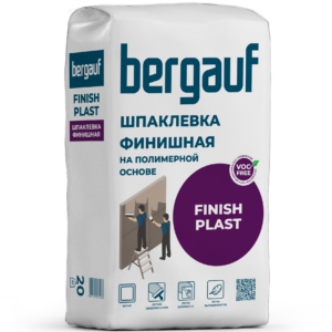 Финишная шпаклевка на полимерной основе для стен и потолков Bergauf FINISH PLAST 20кг Финишная шпаклевка на полимерной основе для стен и потолков Bergauf FINISH PLAST 20кг
