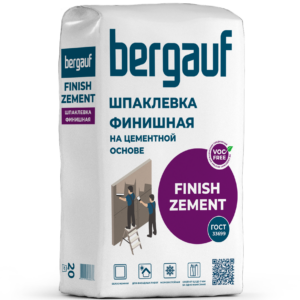 Финишная шпаклевка на цементной основе Bergauf FINISH ZEMENT 20кг Финишная шпаклевка на цементной основе Bergauf FINISH ZEMENT 20кг