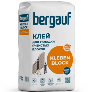 Клей для газобетона Bergauf KLEBEN BLOCK 25кг Клей для газобетона Bergauf KLEBEN BLOCK 25кг